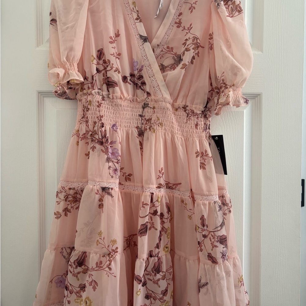 Taylor Pink Floral Mini Dress